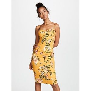 Black Halo Clover Floral Print Sheath Dress